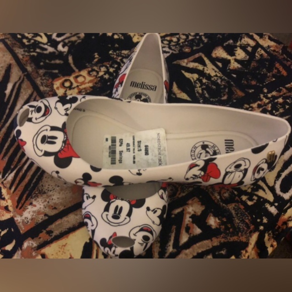 Melissa Minnie Mouse Ballet Disney Flats Size 5 - Picture 6 of 10